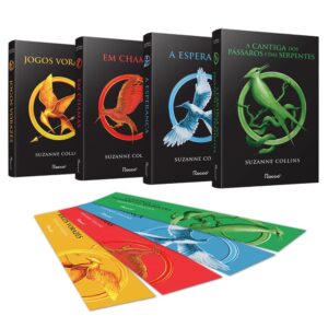 Imagem dos Livros da Saga Jogos Vorazes: Coleção com quatro livros (com marcadores)